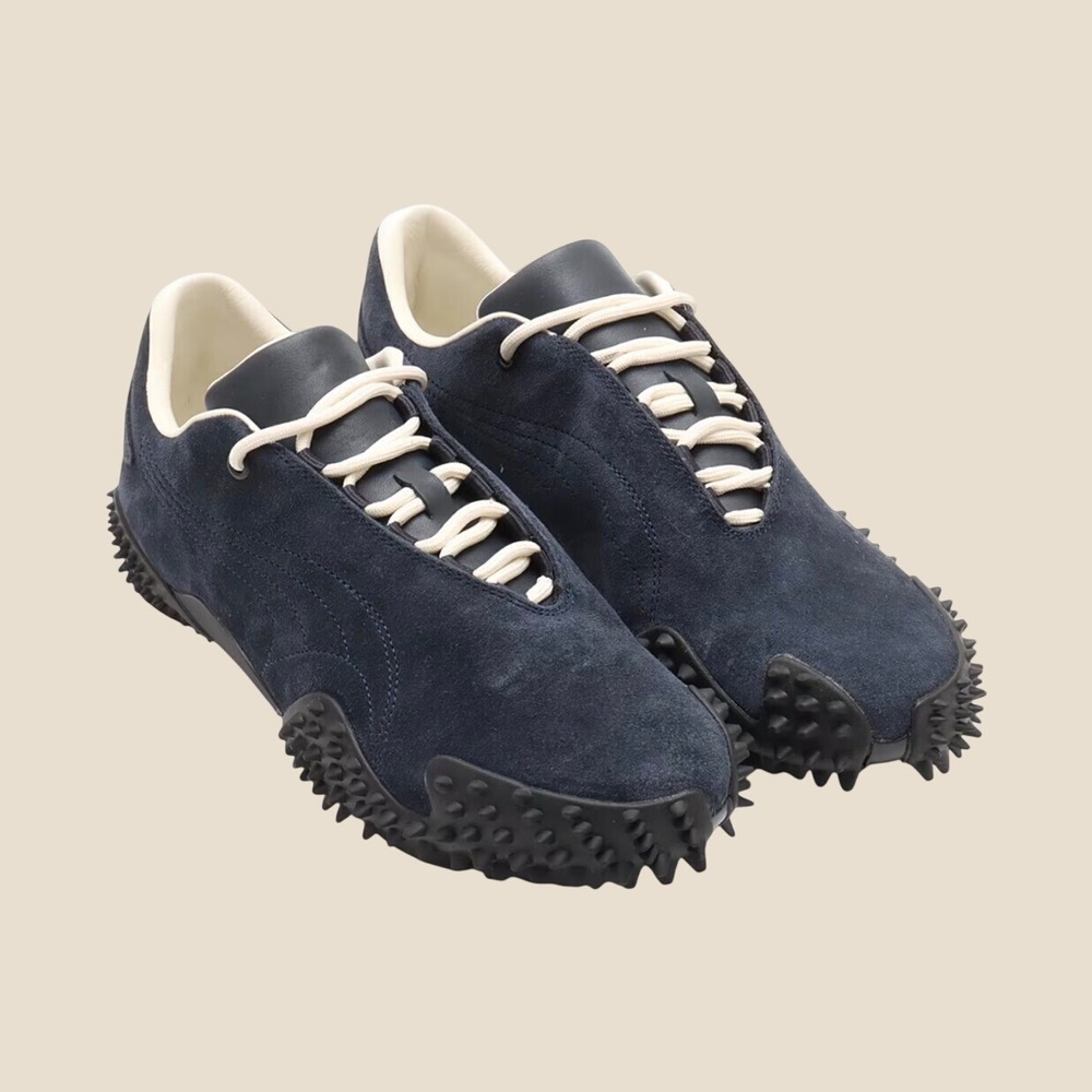 JJJJound x Puma Mostro Navy Blue Suede Spiked Sneakers 403823-03 Mens 8.5